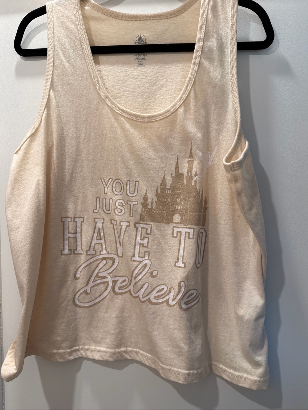 Disney- Women’s Belive Graphic Tank Top - Cream
